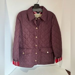 Burberry Women’s Jacket Burgundy Sz S NEW